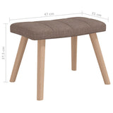 Chaise à bascule avec tabouret Taupe Tissu