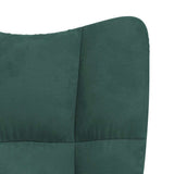 Chaise à bascule Vert foncé Velours