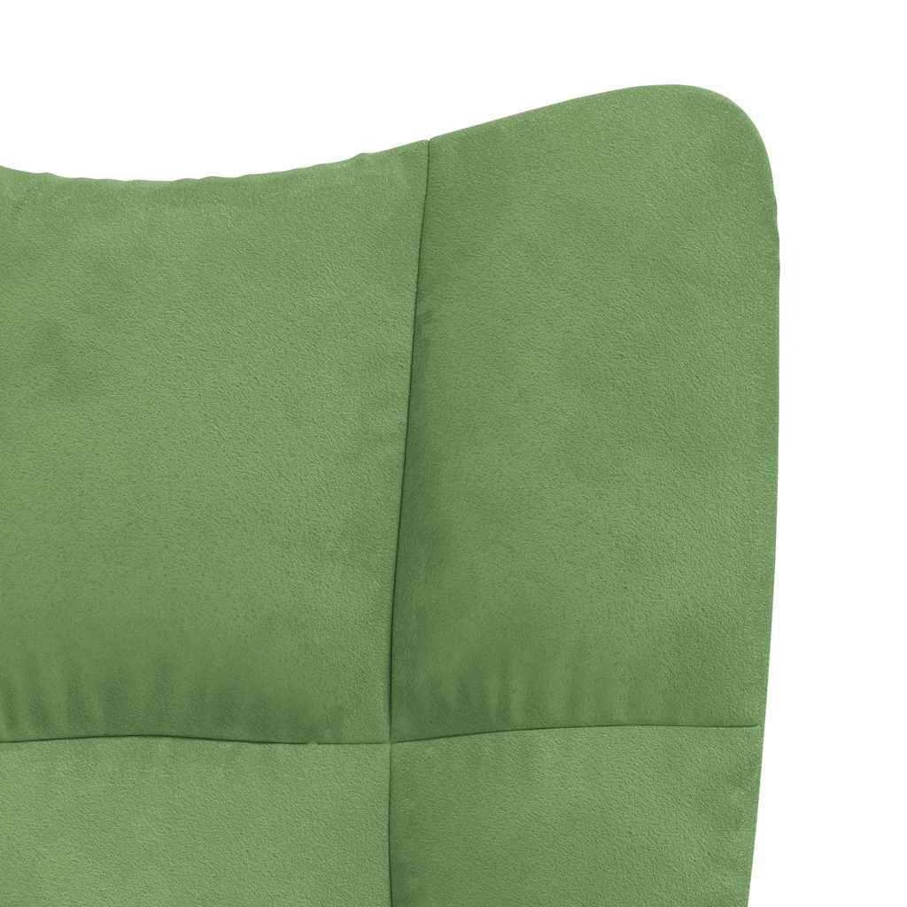 Chaise à bascule Vert clair Velours