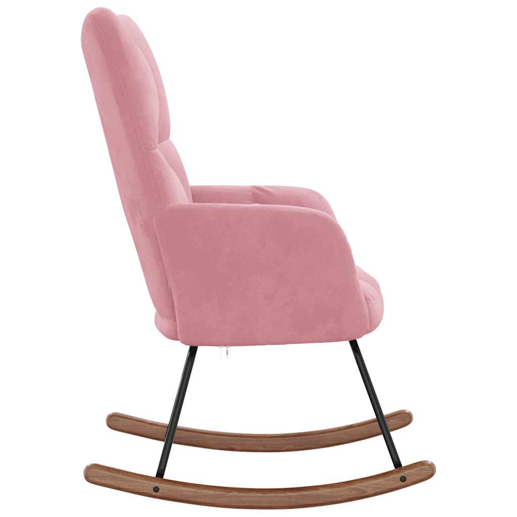 Chaise à bascule Rose Velours