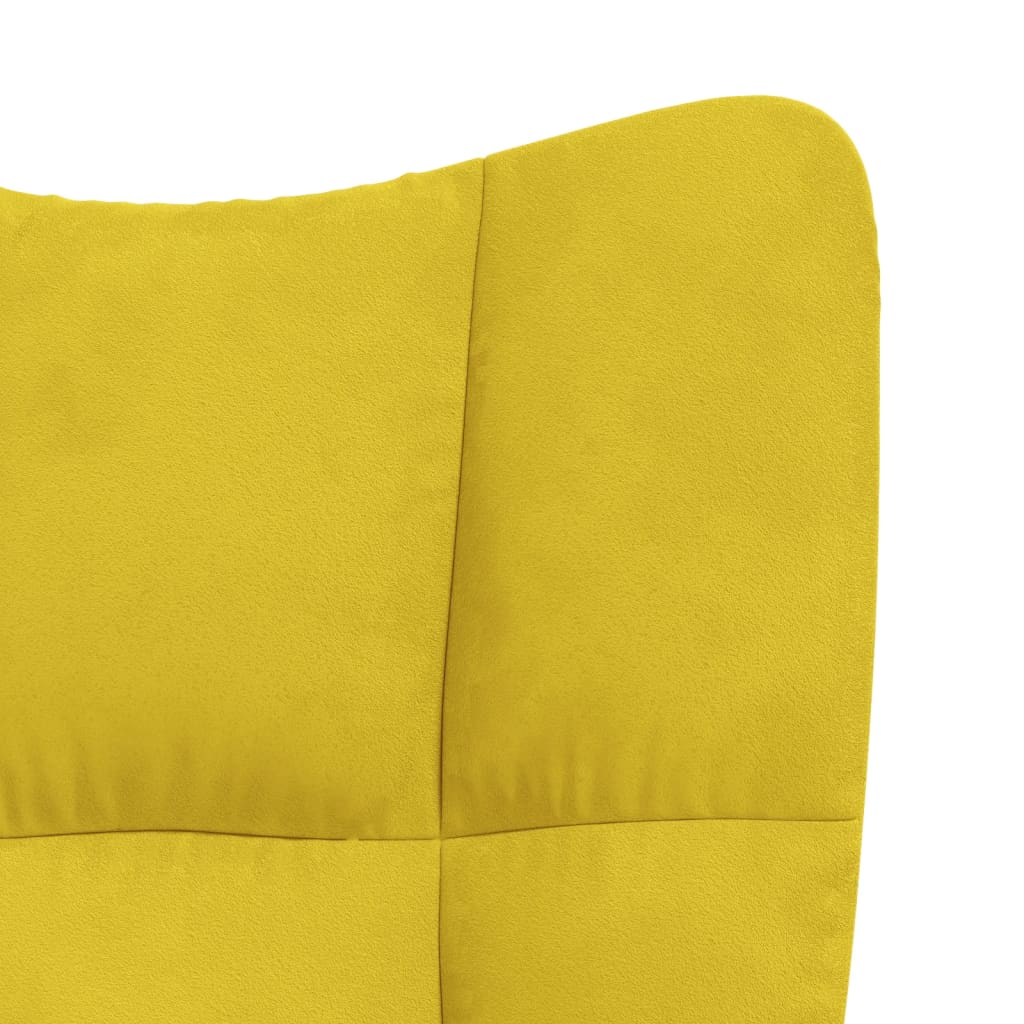 Chaise à bascule Jaune moutarde Velours