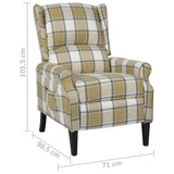 Fauteuil inclinable Vert Tissu