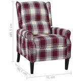 Fauteuil inclinable Rouge Tissu