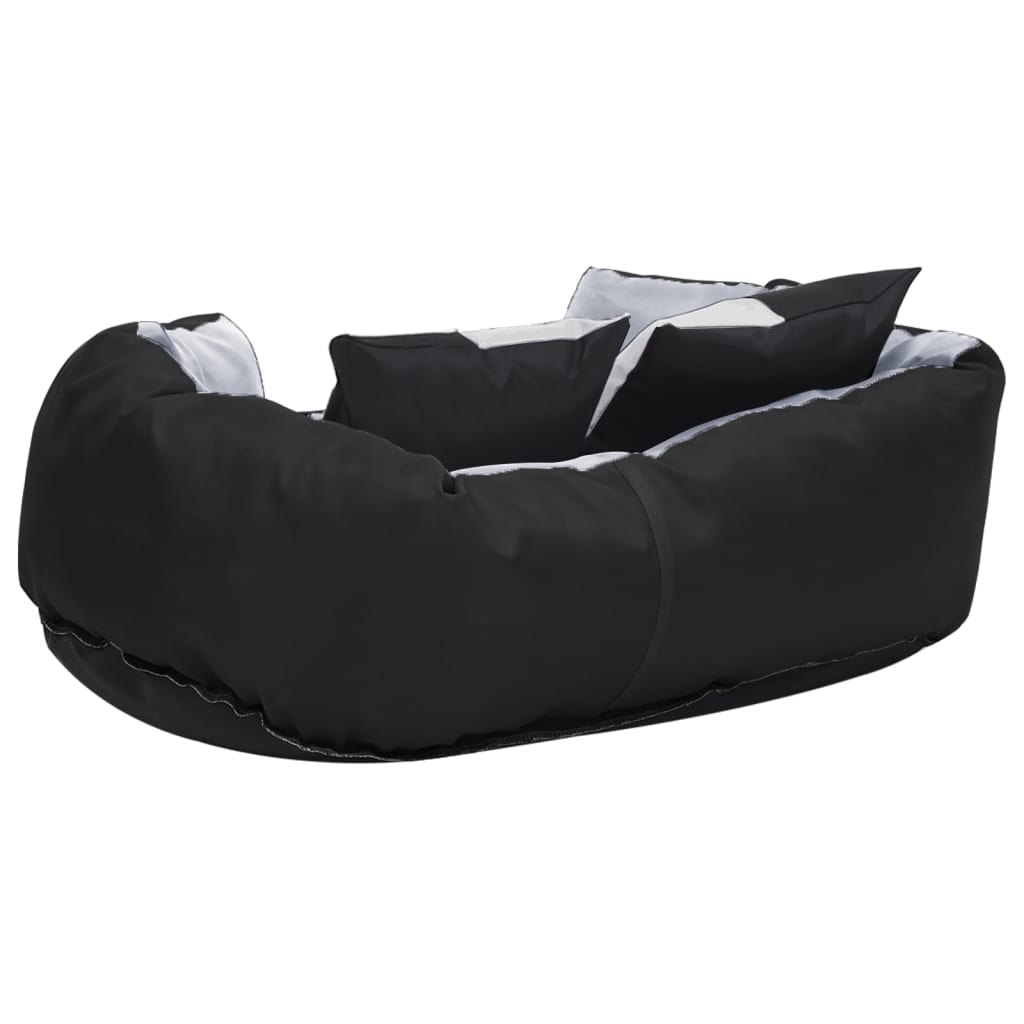 Coussin réversible lavable pour chien Gris et noir 65x50x20 cm