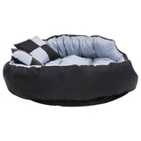 Coussin réversible lavable pour chien Gris et noir 110x80x23 cm