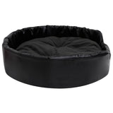 Lit pour chiens Noir 90x79x20 cm Peluche et similicuir