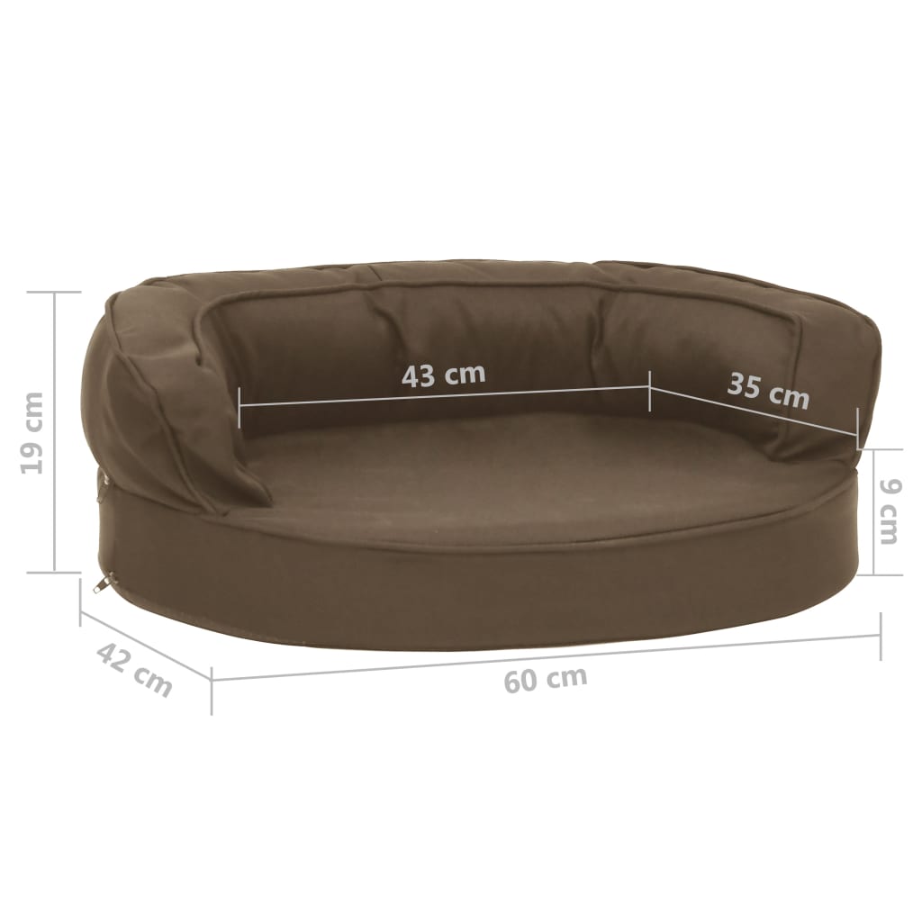 Matelas de lit ergonomique pour chien 60x42 cm Aspect de lin