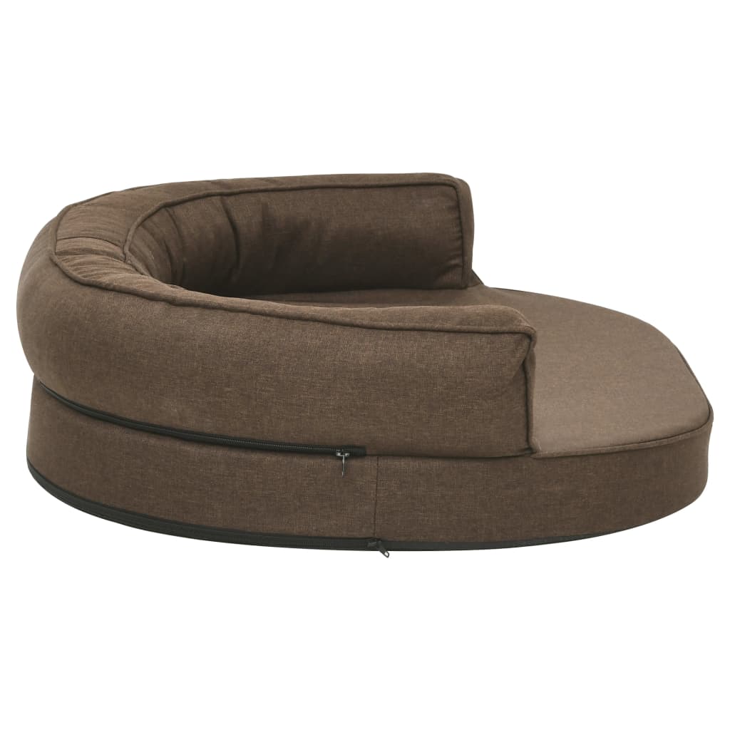 Ergonomic dog bed mattress 75x53 cm Linen look