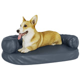 Ergonomisches Hundebett Foam Dunkelblau 75x53cm Kunstleder