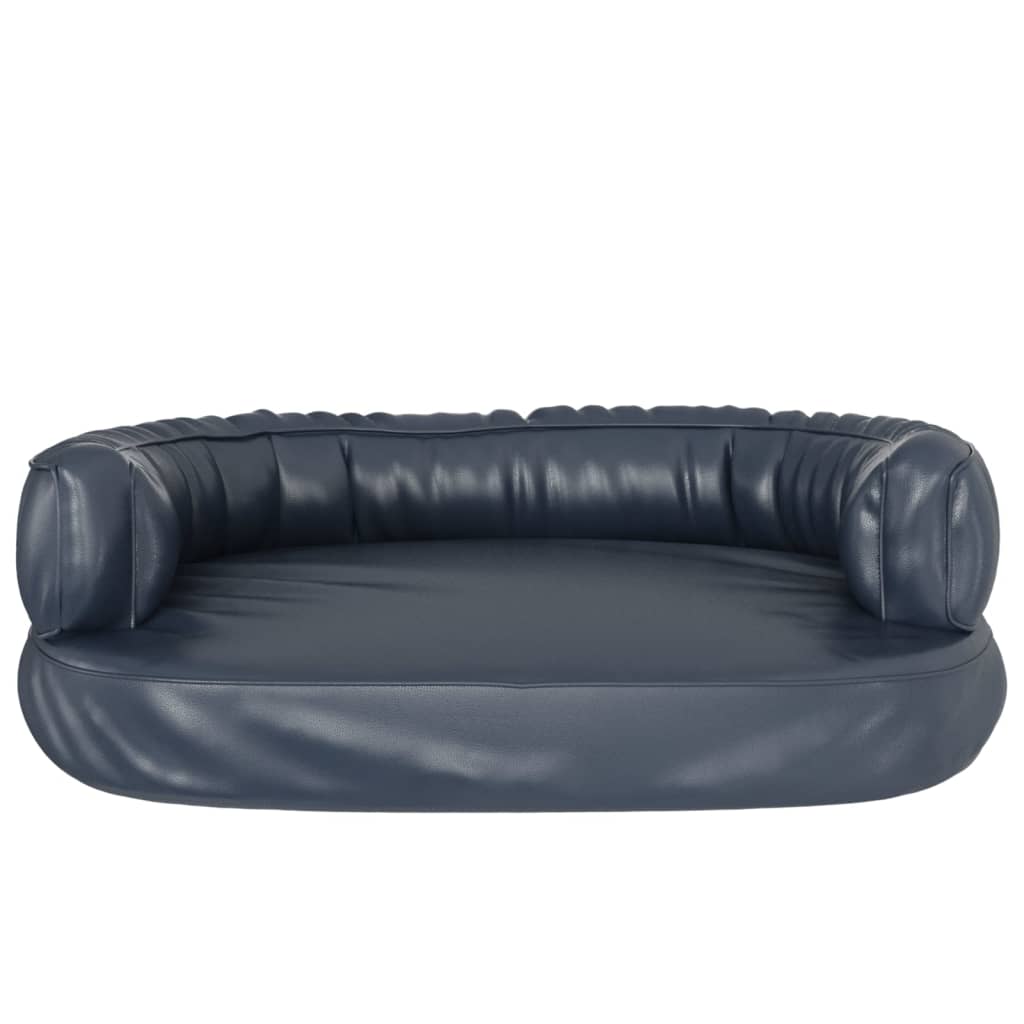 Ergonomisches Hundebett Foam Dunkelblau 75x53cm Kunstleder