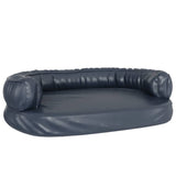 Lit pour chien ergonomique Mousse Bleu foncé 88x65cm Similicuir