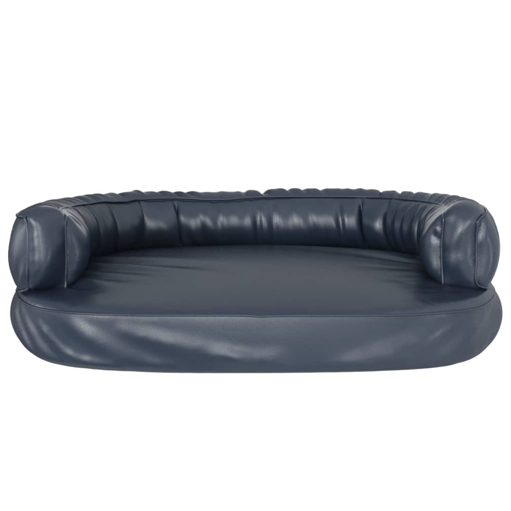 Ergonomisches Hundebett Foam Dunkelblau 88x65cm Kunstleder