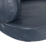 Ergonomic Dog Bed Foam Dark Blue 88x65cm Faux Leather