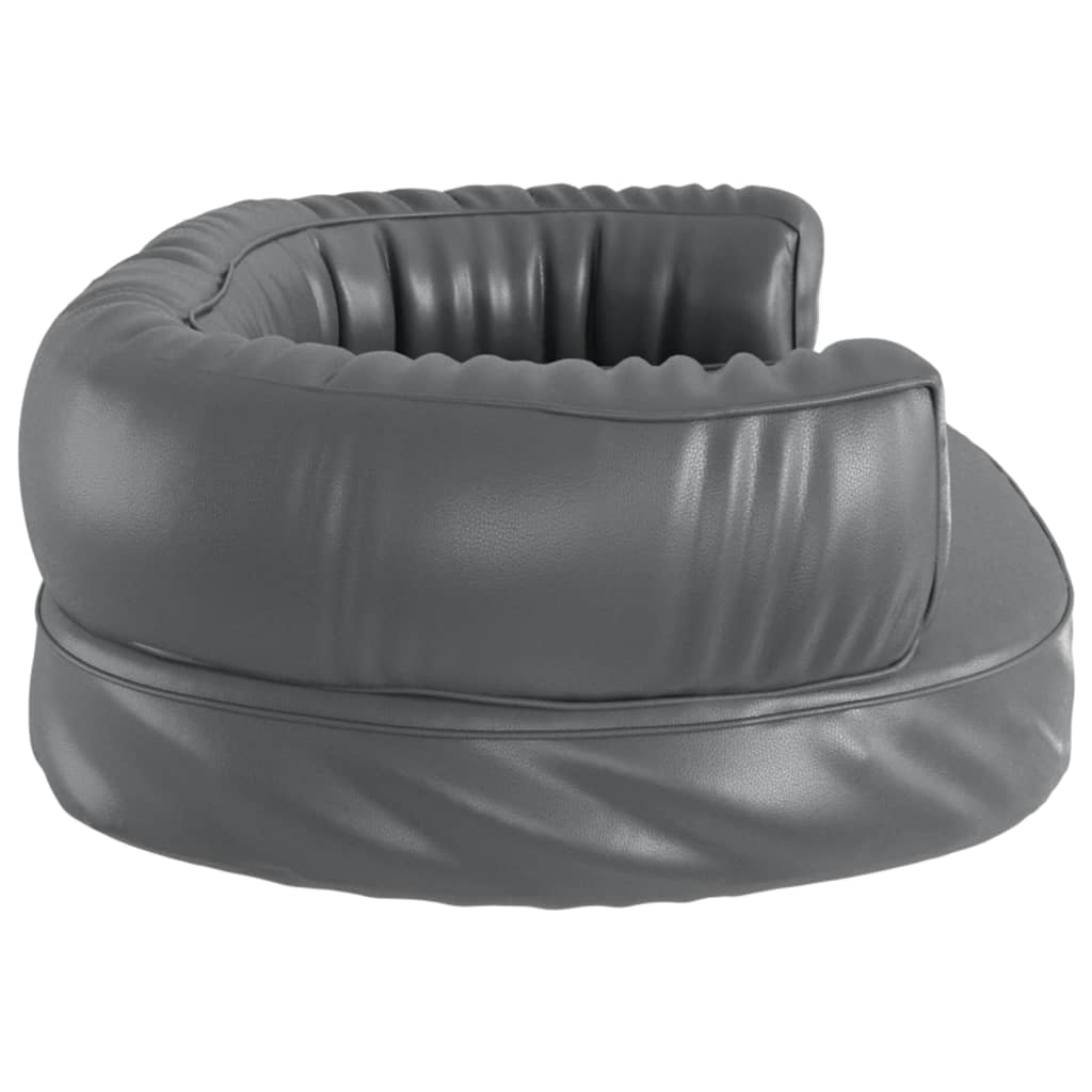 Lit pour chien ergonomique Mousse Gris 60x42 cm Similicuir