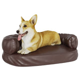 Lit pour chien ergonomique Mousse Marron 60x42 cm Similicuir