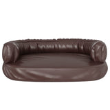 Lit pour chien ergonomique Mousse Marron 60x42 cm Similicuir