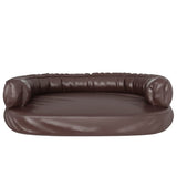 Lit pour chien ergonomique Mousse Marron 88x65 cm Similicuir