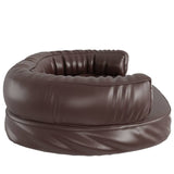 Lit pour chien ergonomique Mousse Marron 88x65 cm Similicuir