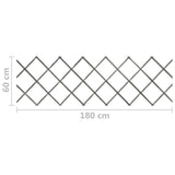 Lattice Fence 5 pcs Grey Solid Fir Wood 180x60 cm