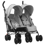 Two-seater stroller Light grey Steel