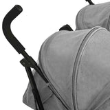 Two-seater stroller Light grey Steel