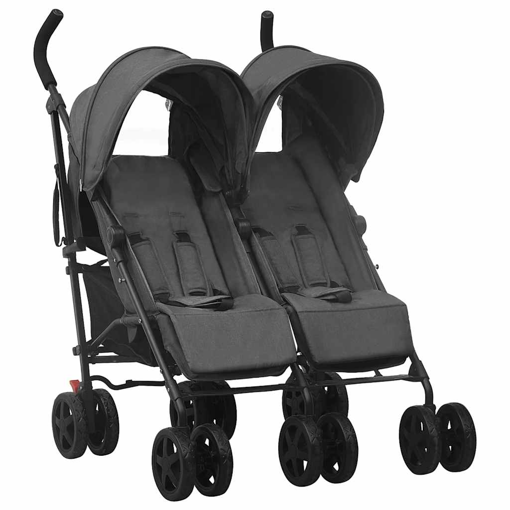 Two-seater stroller Anthracite Steel