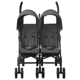 Two-seater stroller Anthracite Steel