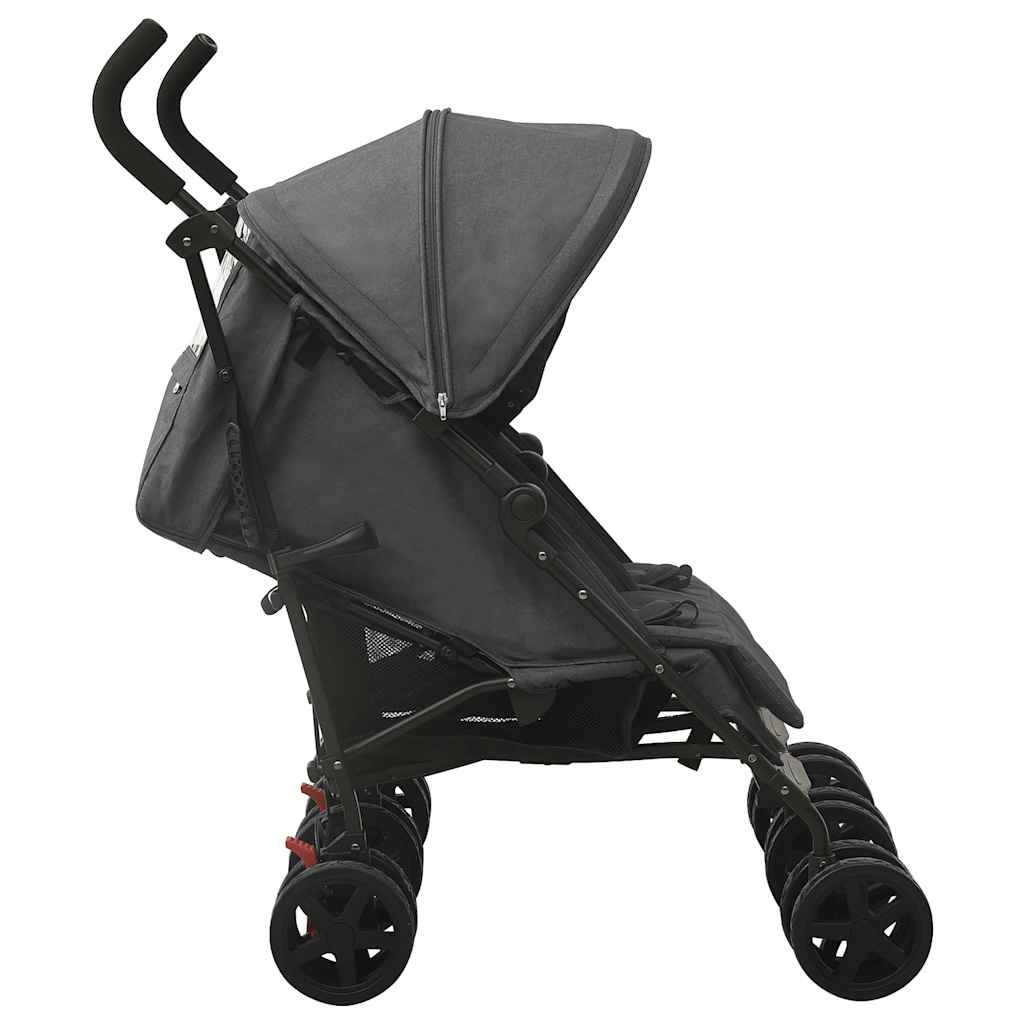 Two-seater stroller Anthracite Steel