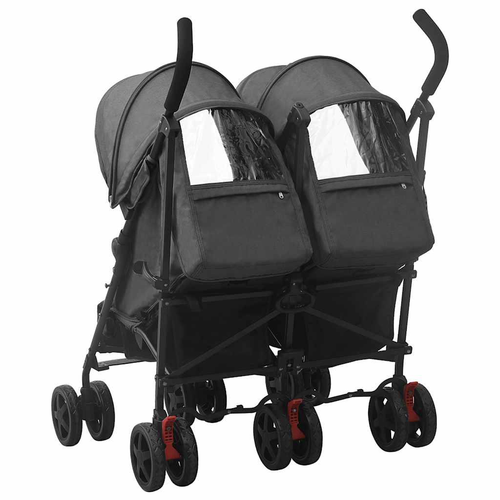 Two-seater stroller Anthracite Steel