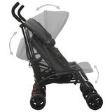 Two-seater stroller Anthracite Steel