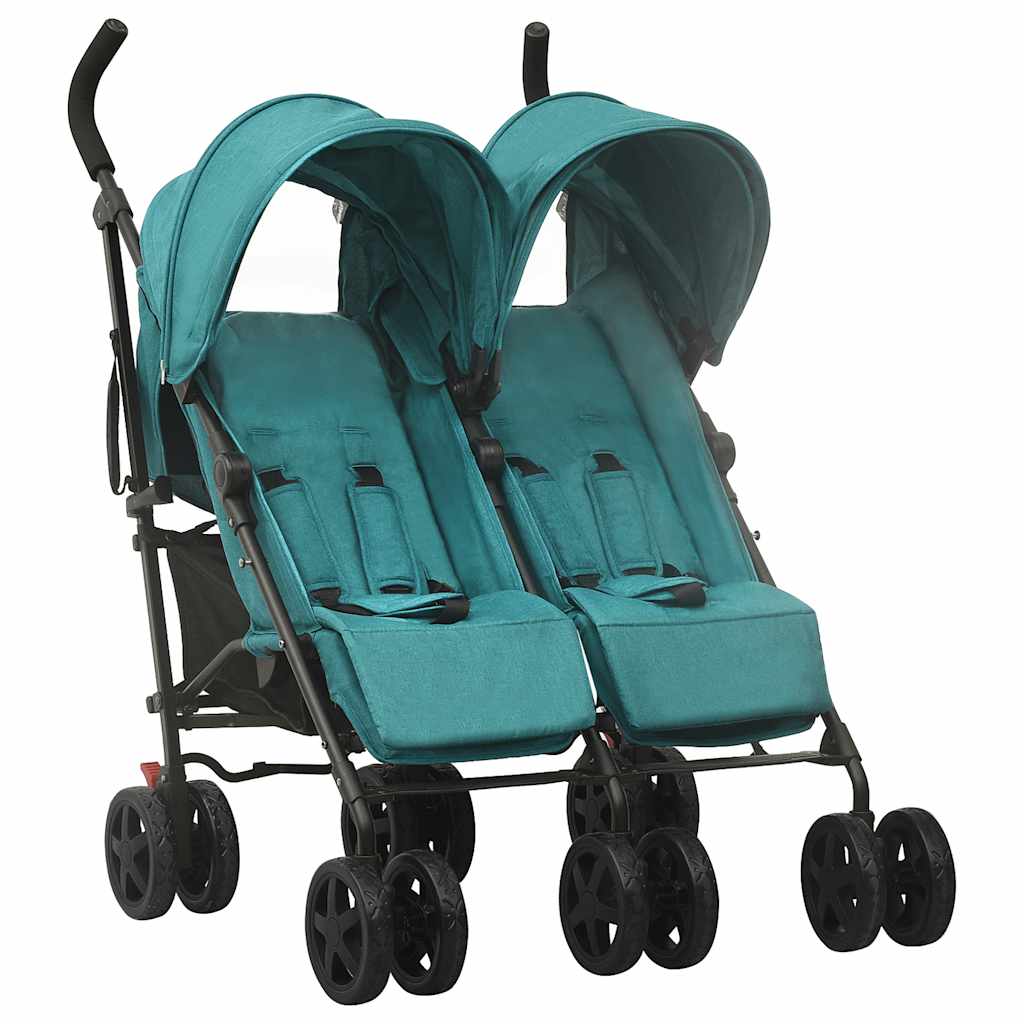 Steel Green Double Seat Stroller