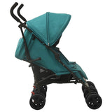 Steel Green Double Seat Stroller