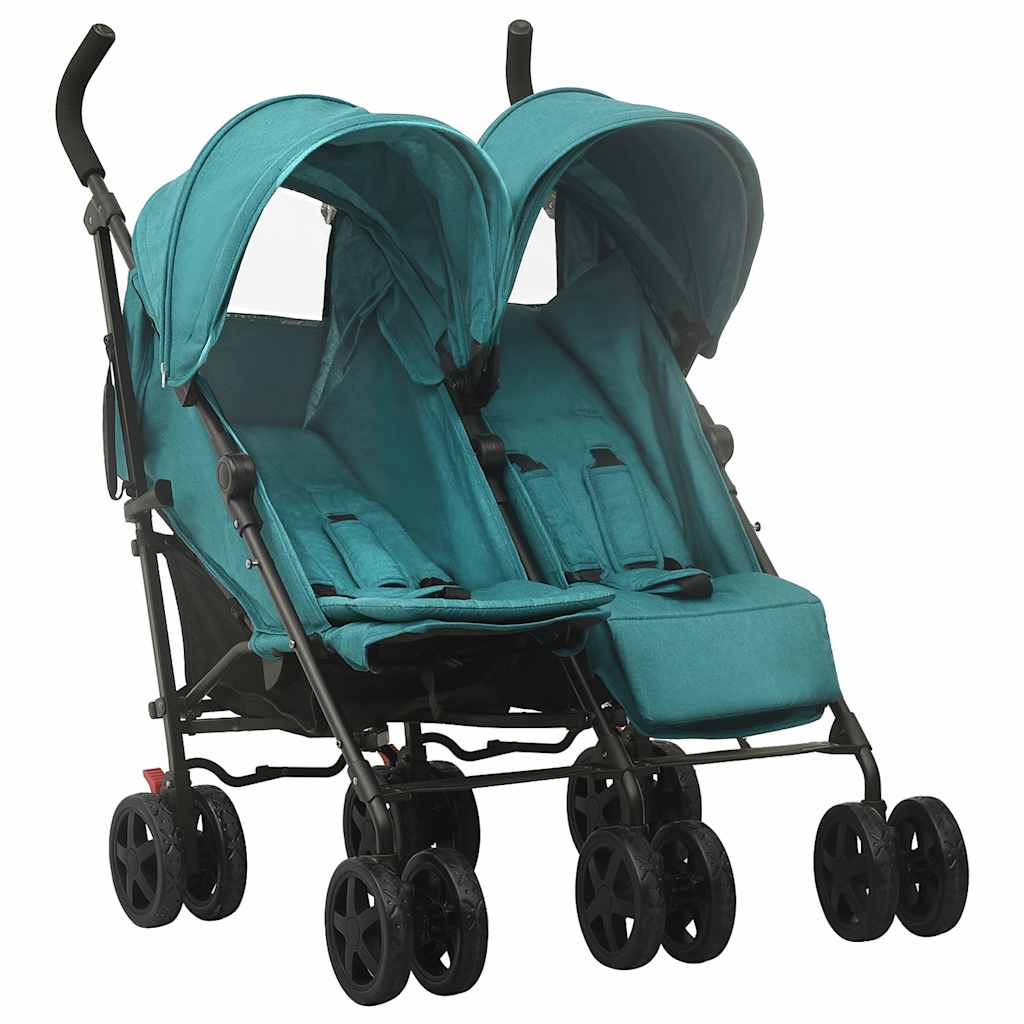 Steel Green Double Seat Stroller