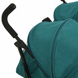 Steel Green Double Seat Stroller