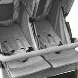 Two-seater stroller Light grey Steel