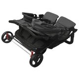 Zweisitzer-Kinderwagen Anthrazit-Stahl