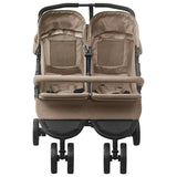 Taupe Steel Double Seat Stroller