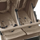 Taupe Steel Double Seat Stroller