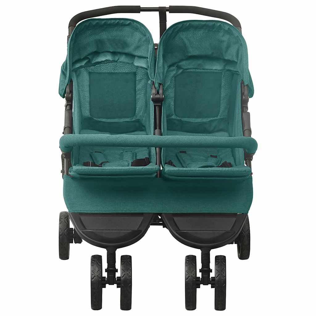 Steel Green Double Seat Stroller