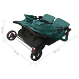 Steel Green Double Seat Stroller