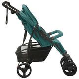 Steel Green Double Seat Stroller