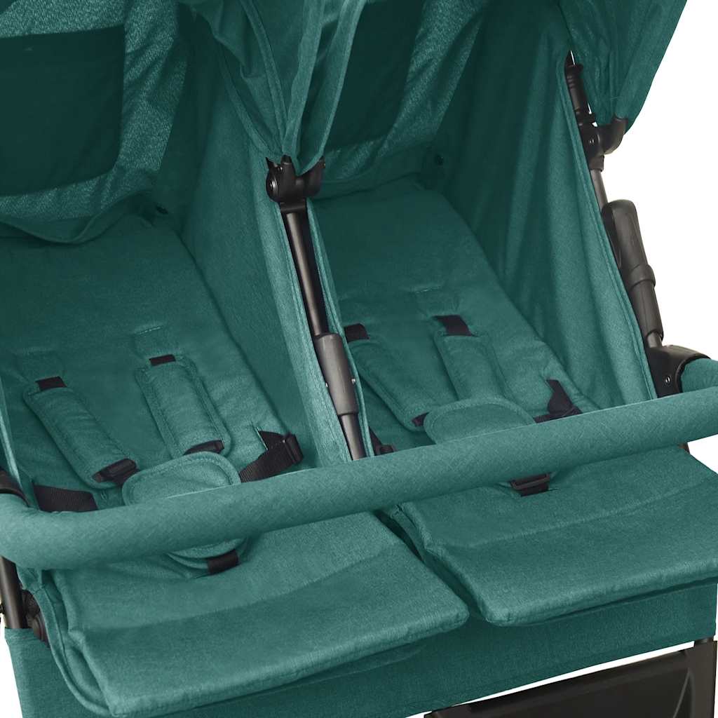 Steel Green Double Seat Stroller