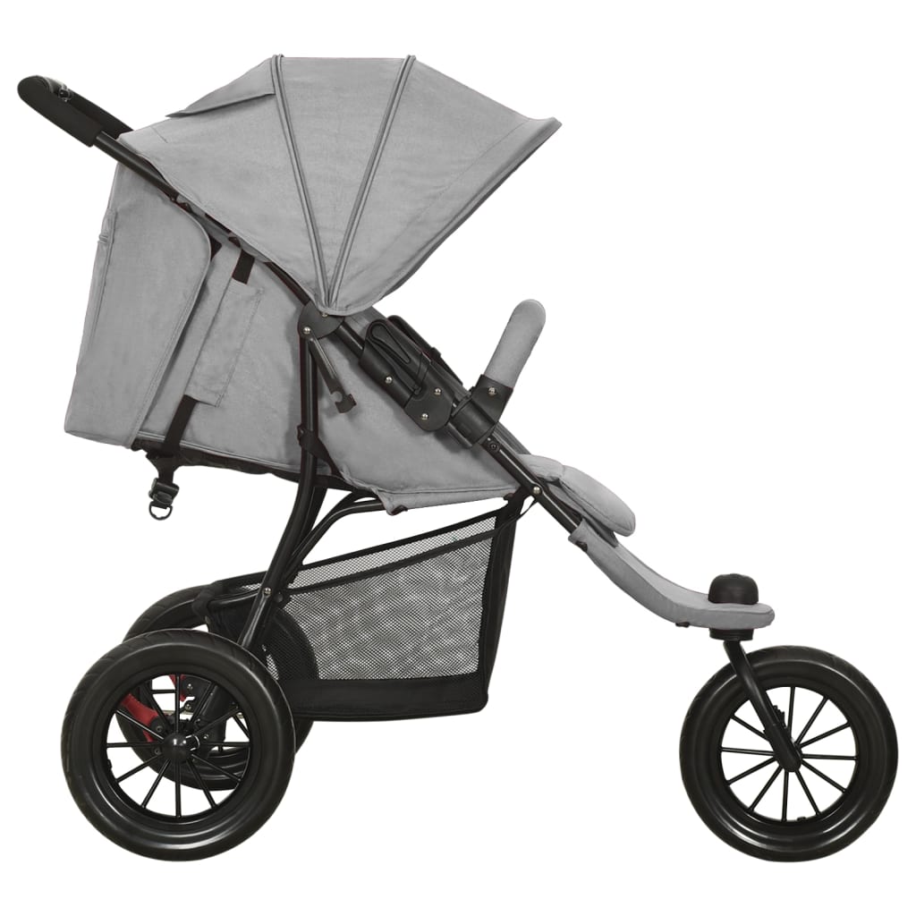 Poussette pour bébé Gris clair Acier