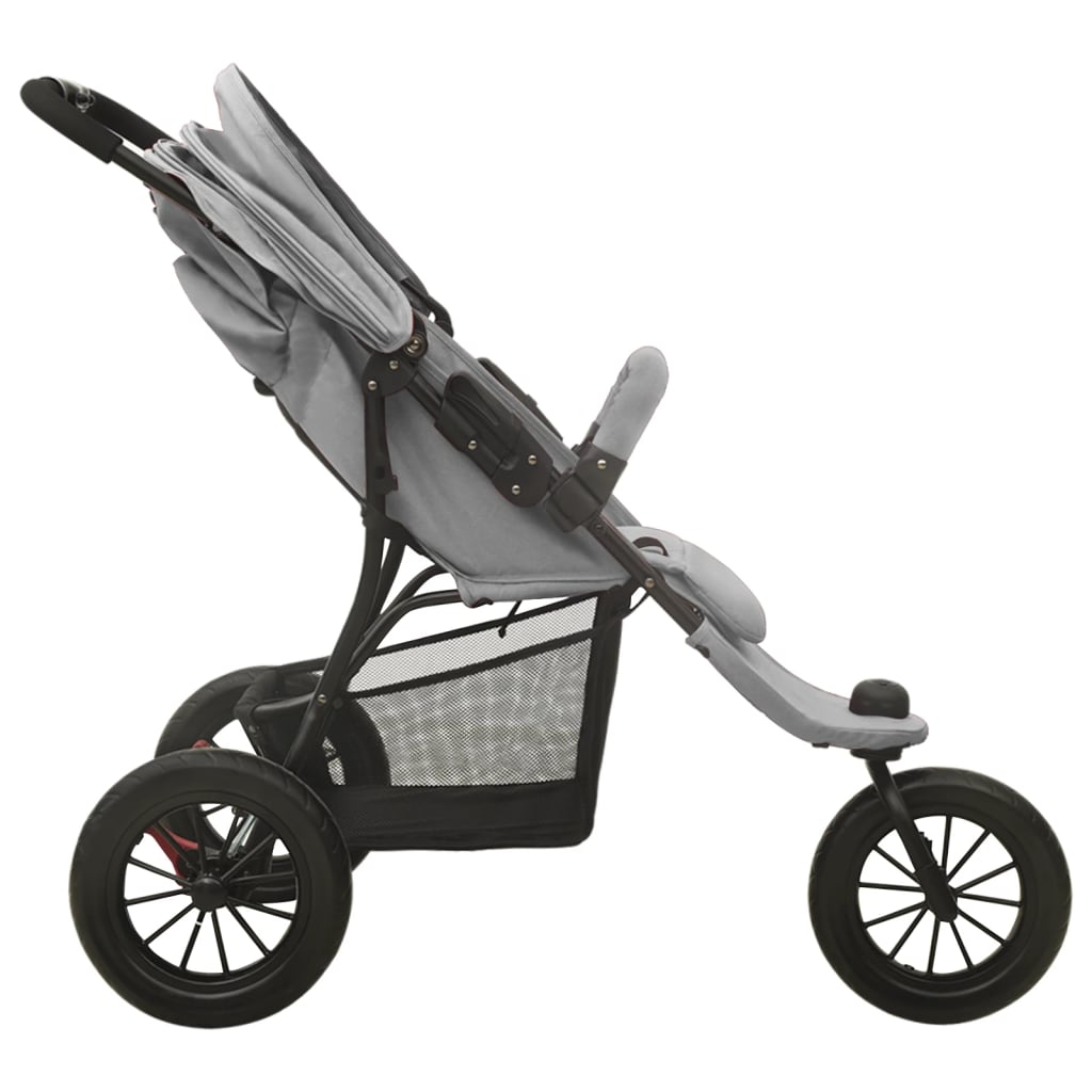 Poussette pour bébé Gris clair Acier