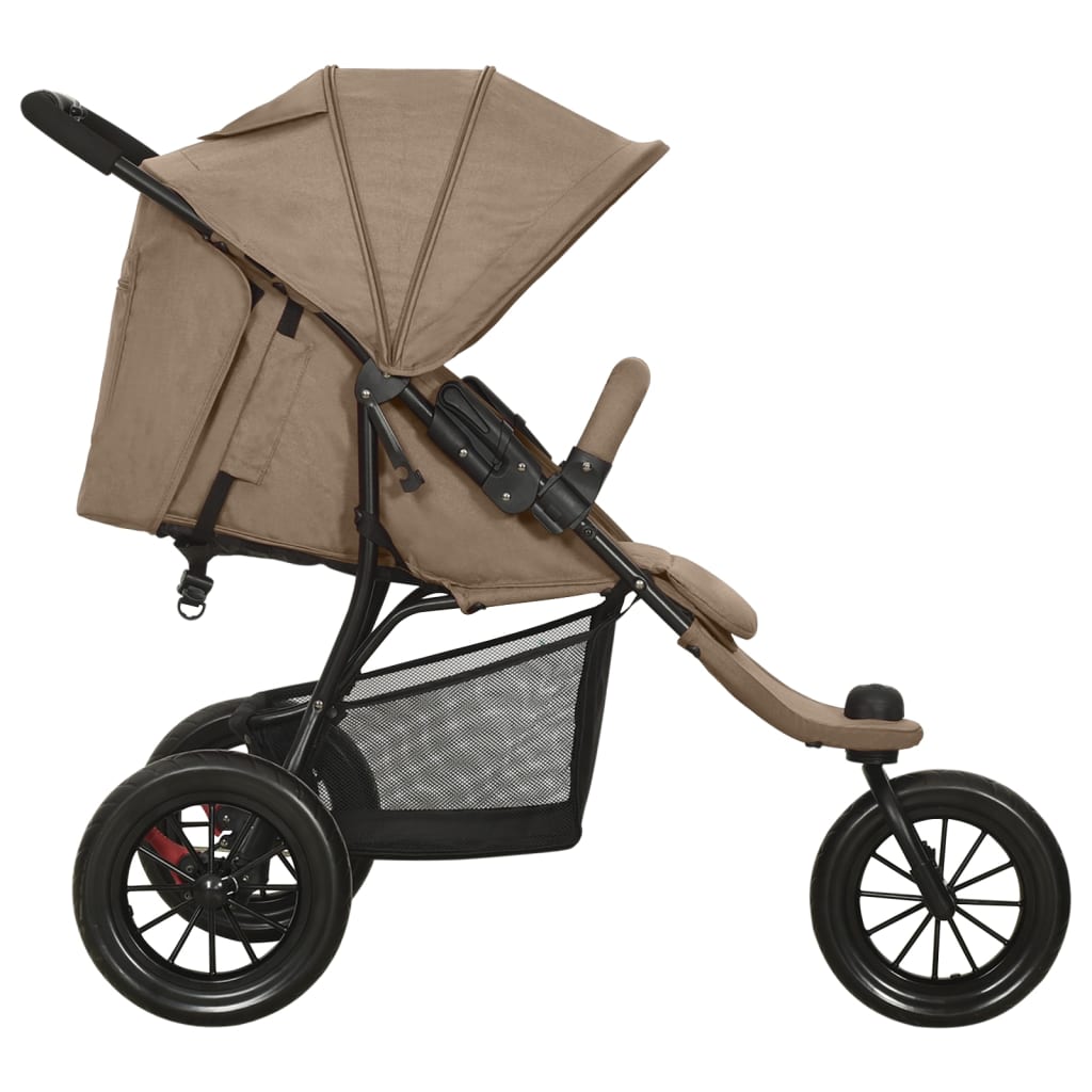 Taupe Steel Baby Stroller