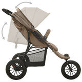 Taupe Steel Baby Stroller