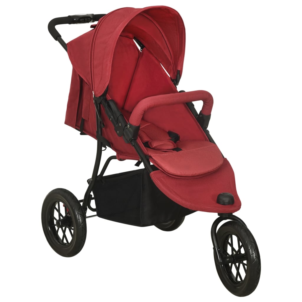 Steel Red Baby Stroller