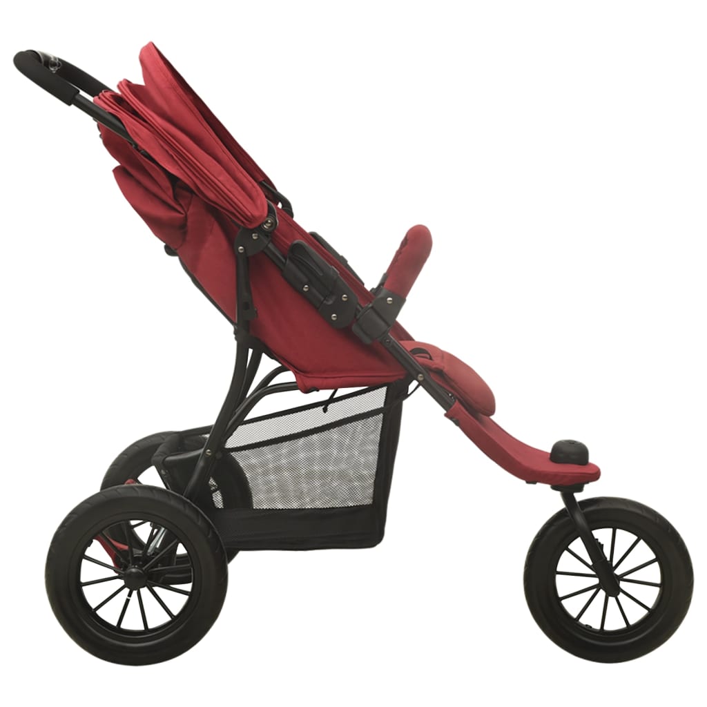 Steel Red Baby Stroller