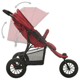 Steel Red Baby Stroller