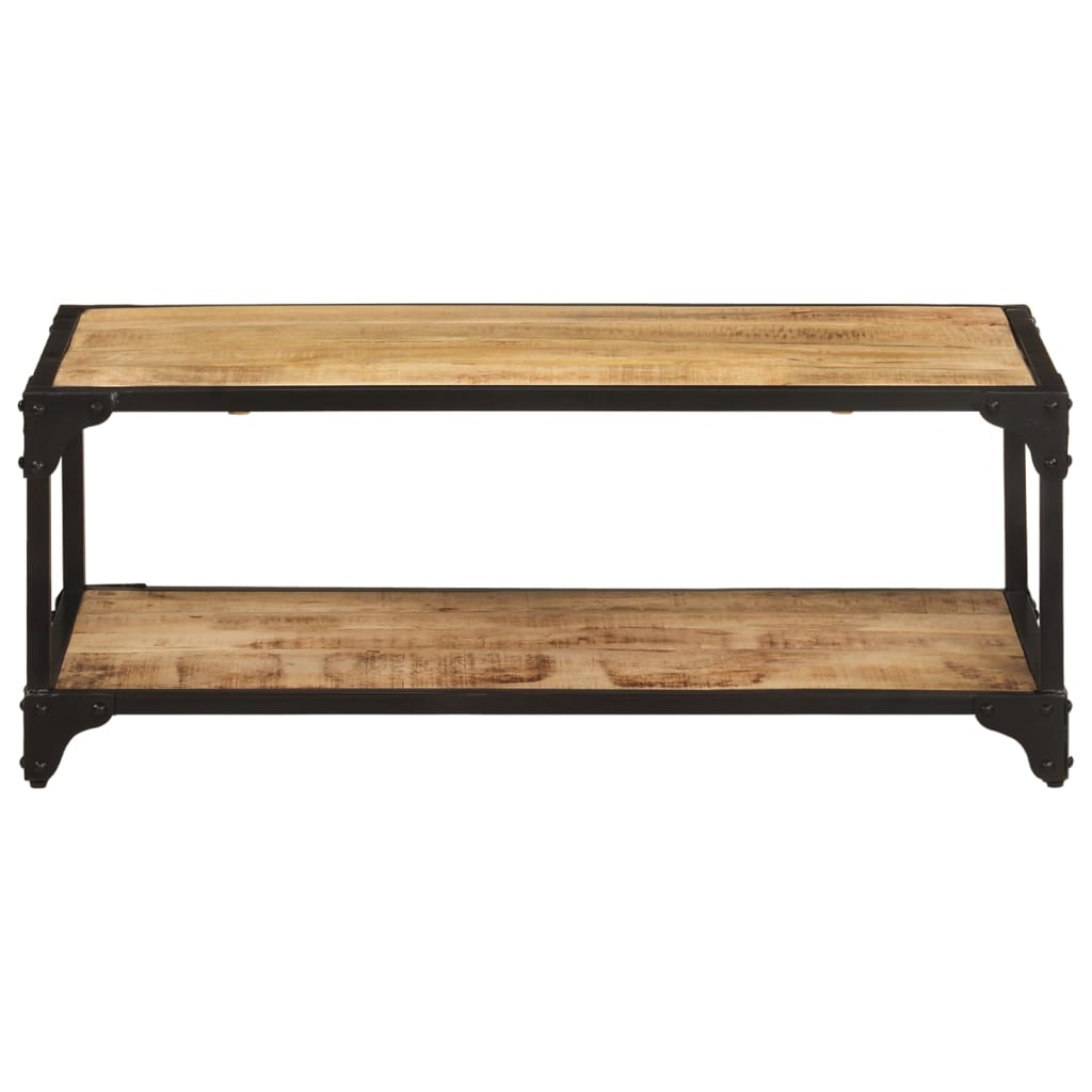 Table basse 90x45x35 cm Bois de manguier massif brut